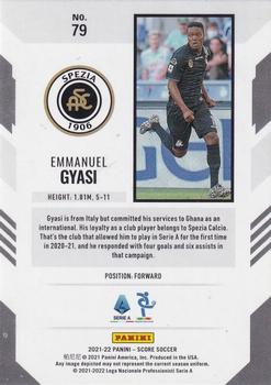 2021-22 Score Serie A #79 Emmanuel Gyasi Back