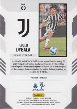 2021-22 Score Serie A #89 Paulo Dybala Back