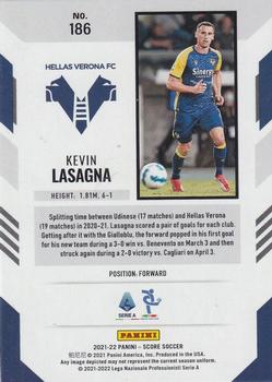 2021-22 Score Serie A #186 Kevin Lasagna Back