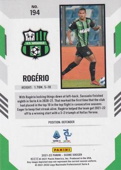 2021-22 Score Serie A #194 Rogerio Back