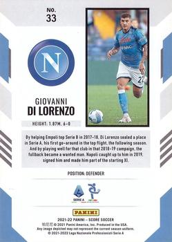 2021-22 Score Serie A - Red Lava #33 Giovanni Di Lorenzo Back