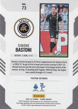 2021-22 Score Serie A - Red Lava #73 Simone Bastoni Back