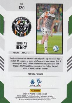 2021-22 Score Serie A - Red Lasers #120 Thomas Henry Back