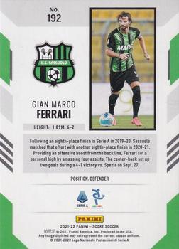 2021-22 Score Serie A - Red Lasers #192 Gian Marco Ferrari Back