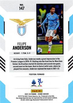 2021-22 Score Serie A - Green Lasers #147 Felipe Anderson Back