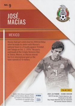 2021-22 Score FIFA - Hot Rookies #9 Jose Macias Back