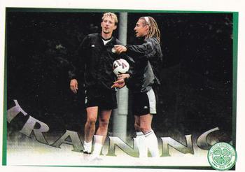 2000-01 Panini Here Come the Bhoys Celtic Football Club #96 Henrik Larsson / Vidar Riseth Front