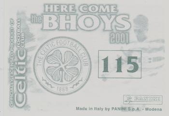2000-01 Panini Here Come the Bhoys Celtic Football Club #115 Tom Boyd Back