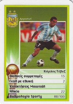 2006 Algida The Stars of World Cup #NNO Carlos Tevez Front