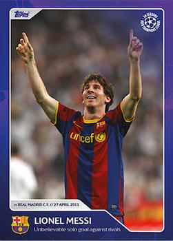 2022 Topps UEFA Champions League 30 Seasons Celebration #013 Lionel Messi Front