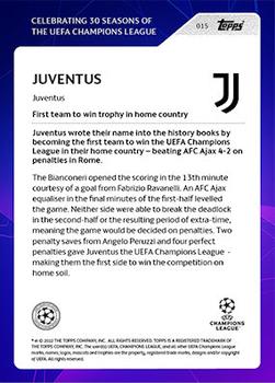 2022 Topps UEFA Champions League 30 Seasons Celebration #015 Juventus Back