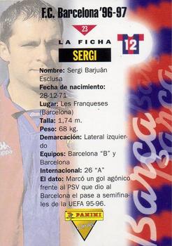 1996-97 F.C. Barcelona #23 Sergi Back