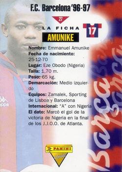 1996-97 F.C. Barcelona #27 Amunike Back