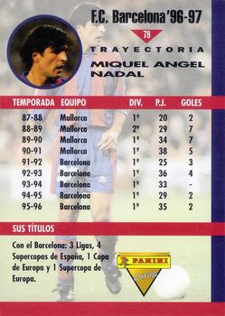 1996-97 F.C. Barcelona #78 Nadal Back