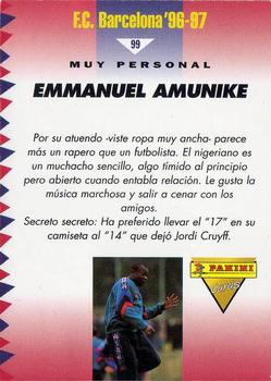 1996-97 F.C. Barcelona #99 Amunike Back