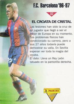 1996-97 F.C. Barcelona #112 Prosinecki Back
