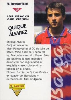 1996-97 F.C. Barcelona #116 Quique Álvarez Back