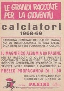 1968-69 Panini Calciatori #NNO Mustafa Hasanagic Back