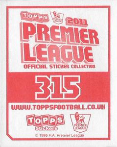 2010-11 Topps Premier League 2011 #315 Thomas Sorensen Back