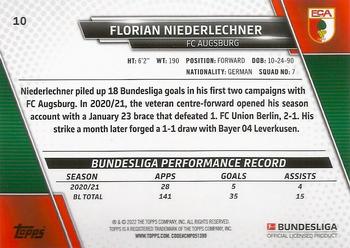 2021-22 Topps Bundesliga - Speckle Foil #10 Florian Niederlechner Back
