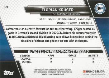 2021-22 Topps Bundesliga - Speckle Foil #39 Florian Kruger Back