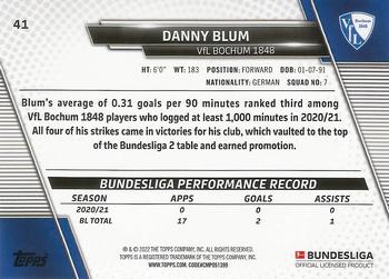 2021-22 Topps Bundesliga - Speckle Foil #41 Danny Blum Back