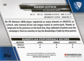2021-22 Topps Bundesliga - Speckle Foil #48 Maxim Leitsch Back