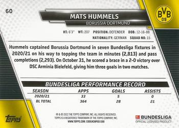 2021-22 Topps Bundesliga - Speckle Foil #60 Mats Hummels Back