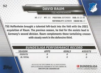 2021-22 Topps Bundesliga - Speckle Foil #92 David Raum Back