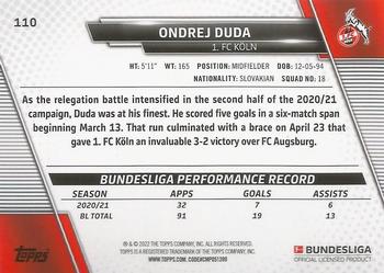 2021-22 Topps Bundesliga - Speckle Foil #110 Ondrej Duda Back