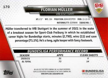 2021-22 Topps Bundesliga - Speckle Foil #170 Florian Müller Back