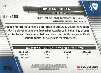 2021-22 Topps Bundesliga - Aqua Foilboard #50 Sebastian Polter Back