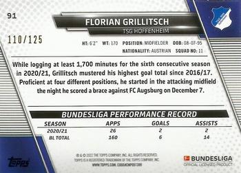 2021-22 Topps Bundesliga - Fuchsia Foilboard #91 Florian Grillitsch Back