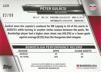 2021-22 Topps Bundesliga - Blue Foilboard #120 Péter Gulácsi Back