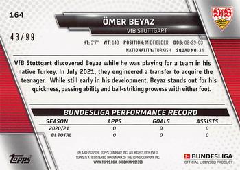 2021-22 Topps Bundesliga - Blue Foilboard #164 Omer Beyaz Back