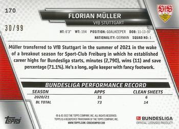2021-22 Topps Bundesliga - Blue Foilboard #170 Florian Müller Back