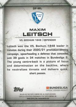2021-22 Topps Bundesliga - Defense Fortresses #DF-ML Maxim Leitsch Back