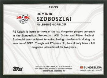 2021-22 Topps Bundesliga - Foreign Bundesliga Sensations #FBS-DS Dominik Szoboszlai Back