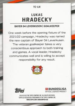 2021-22 Topps Bundesliga - Team Captains #TC-LH Lukas Hradecky Back