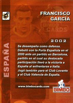 2002 Bimbo World Cup #NNO Francisco Garcia Back
