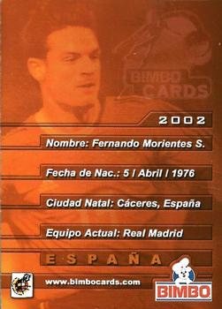 2002 Bimbo World Cup - Foil #NNO Fernando Morientes Back