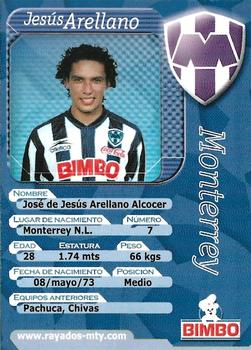 2001 Bimbo Primera Division de Mexico #NNO Jesus Arellano Back
