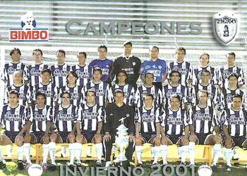 2001 Bimbo Primera Division de Mexico Edicion Especial #NNO CF Pachuca Campeones Invierno 2001 Back