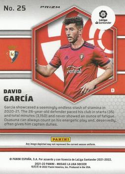 2021-22 Panini Mosaic La Liga - Mosaic #25 David Garcia Back
