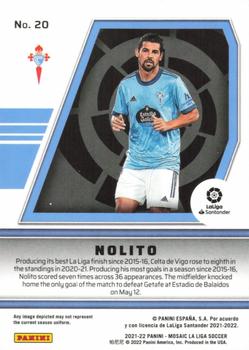 2021-22 Panini Mosaic La Liga - Will to Win #20 Nolito Back
