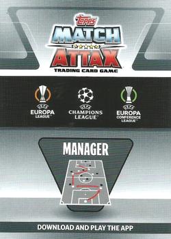 2021-22 Topps Match Attax Champions & Europa League Extra - Manager Crystal #MAN1 Pep Guardiola Back