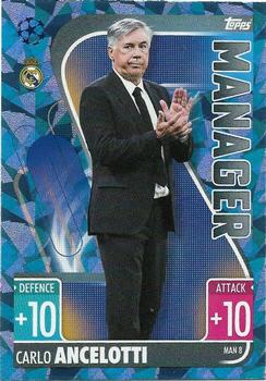 2021-22 Topps Match Attax Champions & Europa League Extra - Manager Crystal #MAN8 Carlo Ancelotti Front