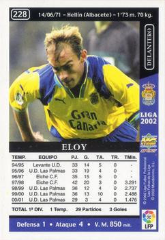 2001-02 Mundicromo Las fichas de la Liga 2002 #228 Eloy Back