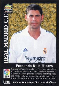 2001-02 Mundicromo Las fichas de la Liga 2002 #446 Hierro Back