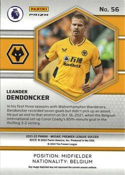 2021-22 Panini Mosaic Premier League - Gold Pulsar #56 Leander Dendoncker Back
